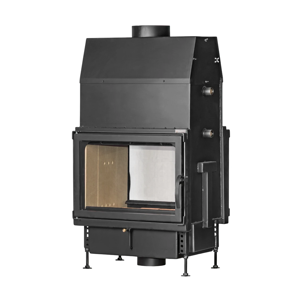 Termoșemineu pe lemne Aqua Plus Double, cu dublă combustie, 16 kW