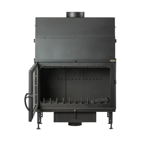 Termoșemineu pe lemne Aqua Plus Max, cu dublă combustie, 28 kW